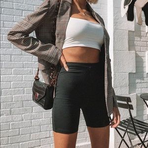 Princess Polly black Bermuda cycling shorts